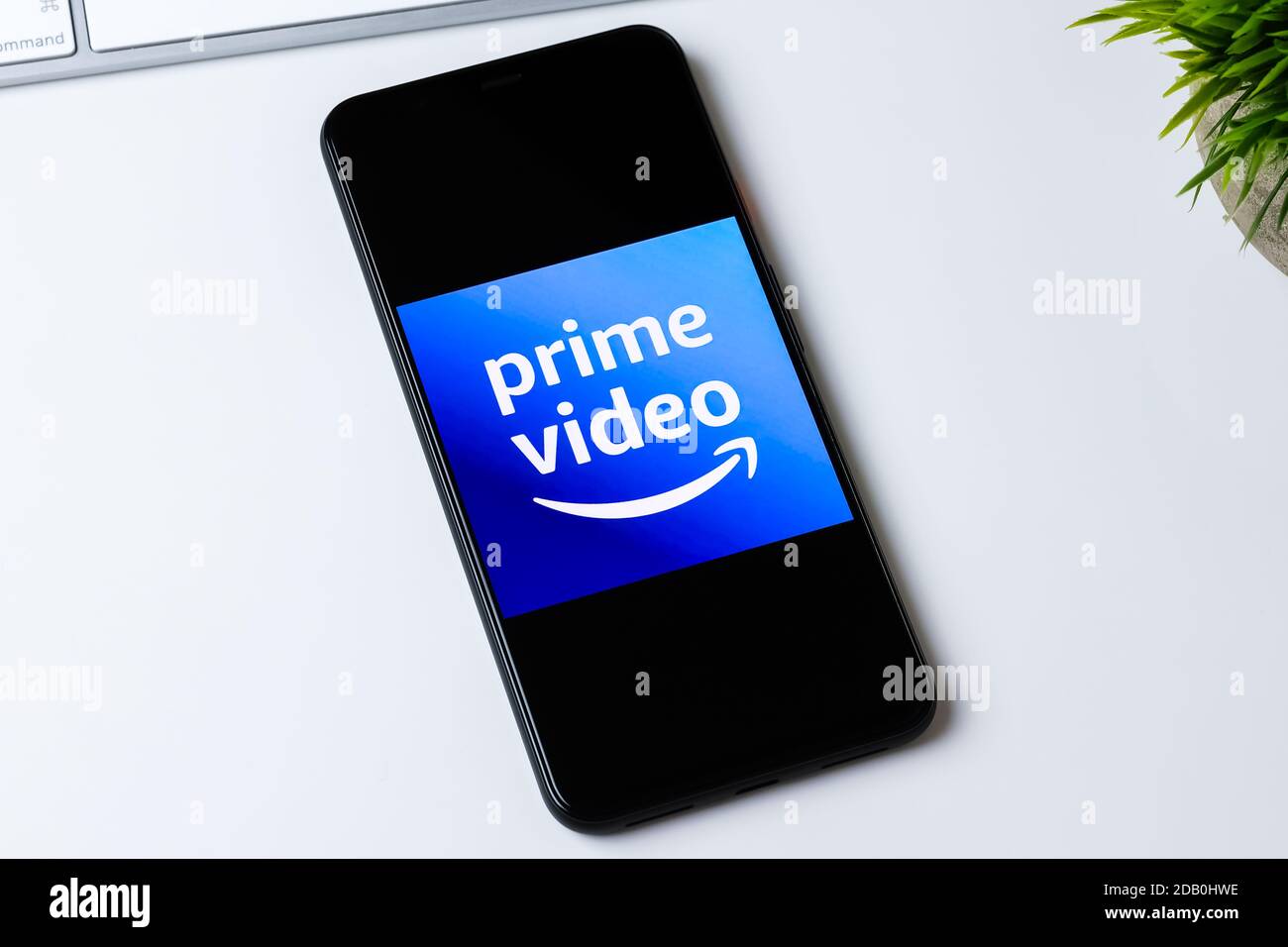 Amazon Prime Video App Logo On A Smartphone Screen Stock Photo Alamy