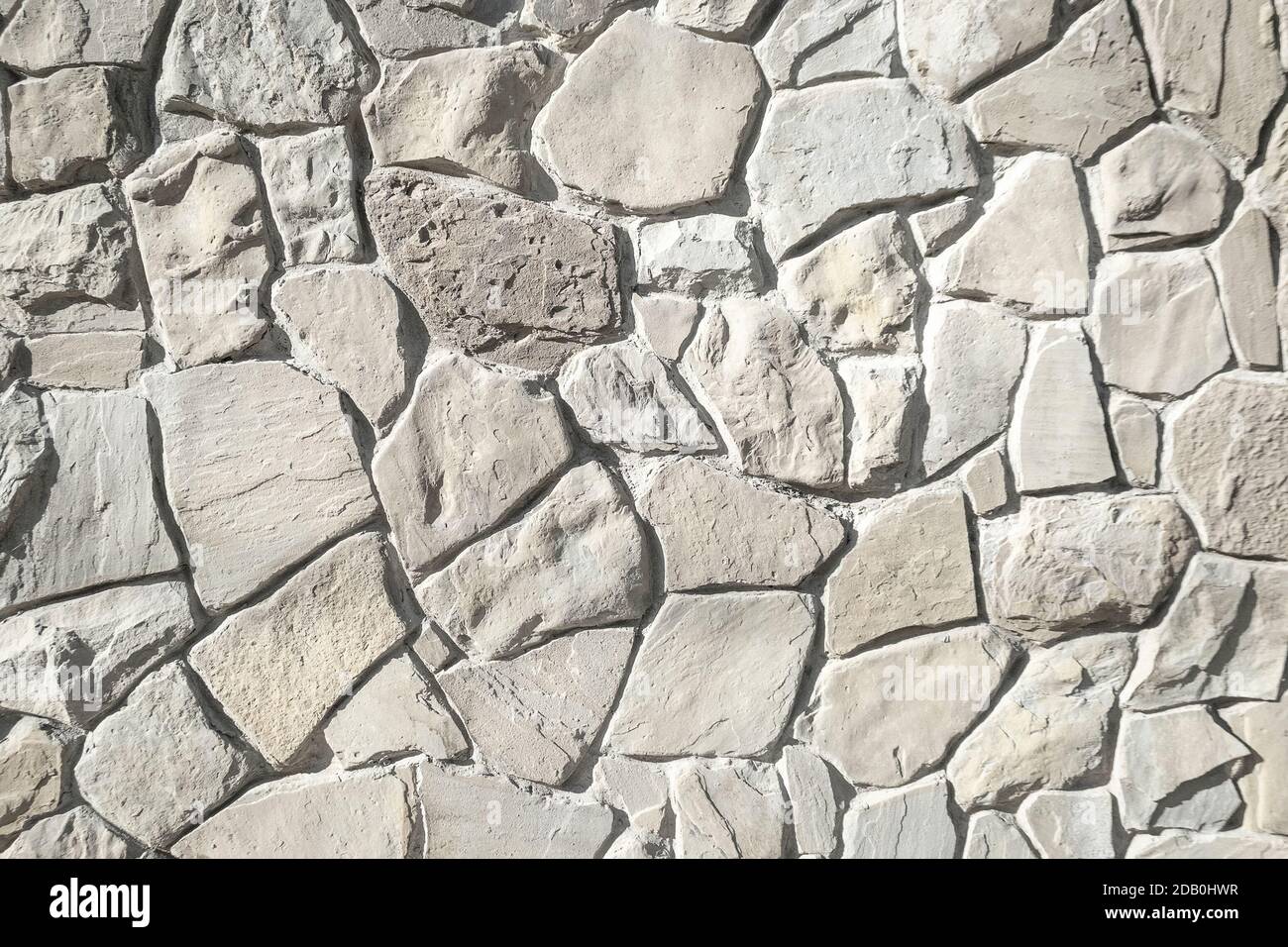 White old brick stone wall for texture or background Stock Photo