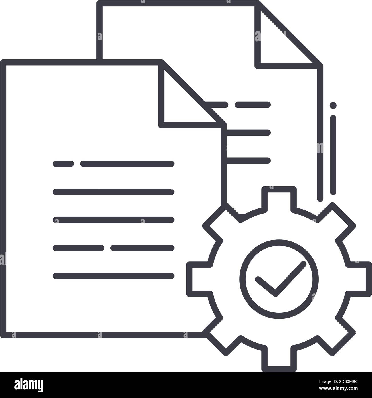 Procedure icon, linear isolated illustration, thin line vector, web ...