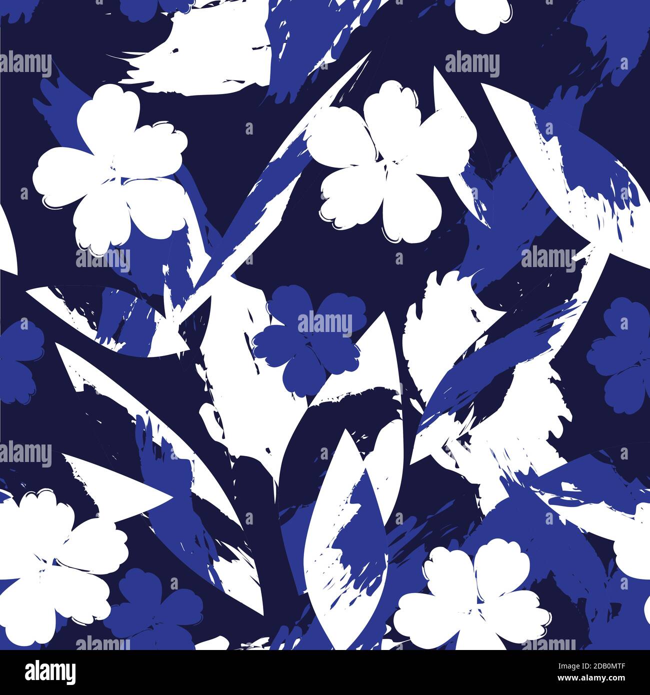 Floral brush strokes seamless pattern background for fashion prints ...