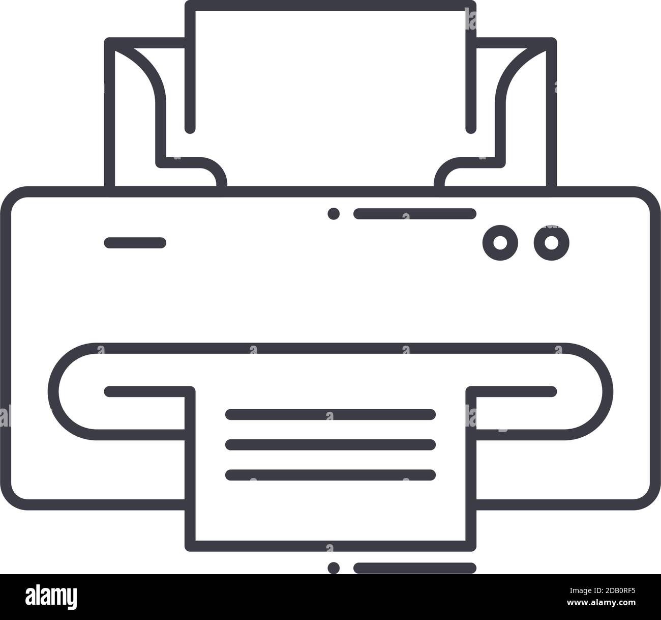Printer icon, linear isolated illustration, thin line vector, web ...