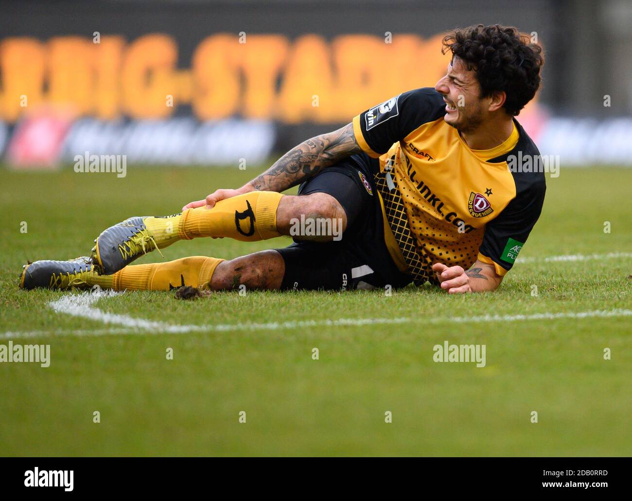 Dresden, Germany. 23rd July, 2022. Soccer: 3rd division, SG Dynamo Dresden  - TSV 1860 Munich, Matchday 1, Rudolf Harbig Stadium. Dynamo's Manuel  Schäffler is on the field. Credit: Robert Michael/dpa/Alamy Live News