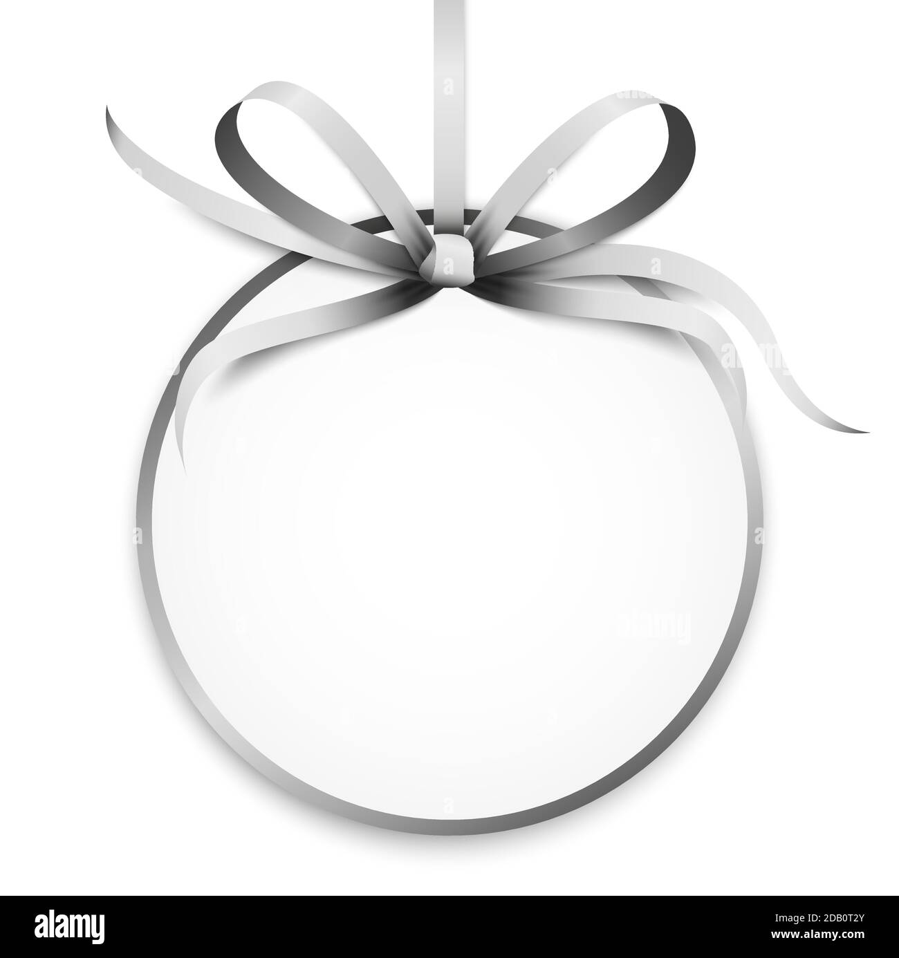 eps vector illustration of round cardboard hang tag with shadow and ...