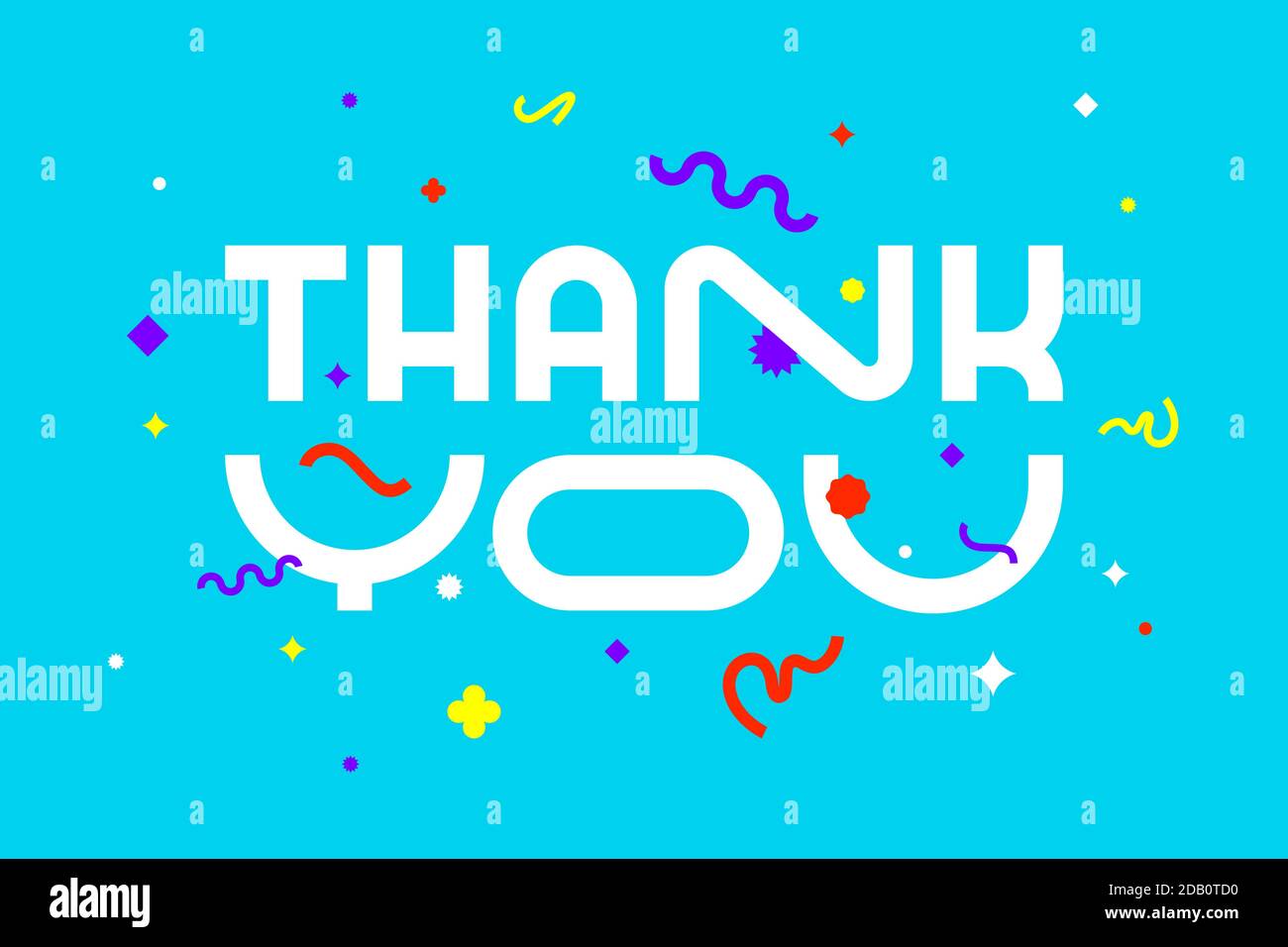 Thank you. Greeting card Stock Vector