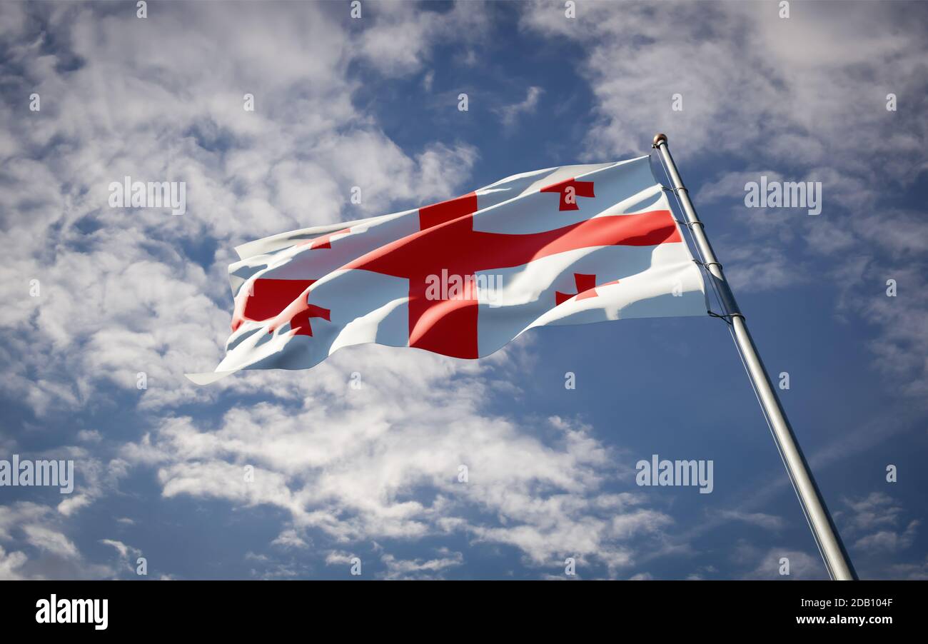 3d georgia flag hi-res stock photography and images - Alamy