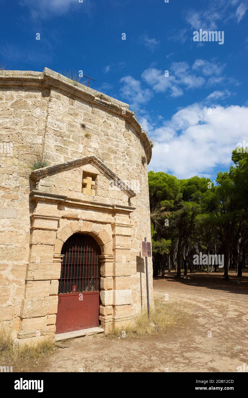 Hermitage, named as Ermita del Calvario in Borja, Zaragoza Province ...