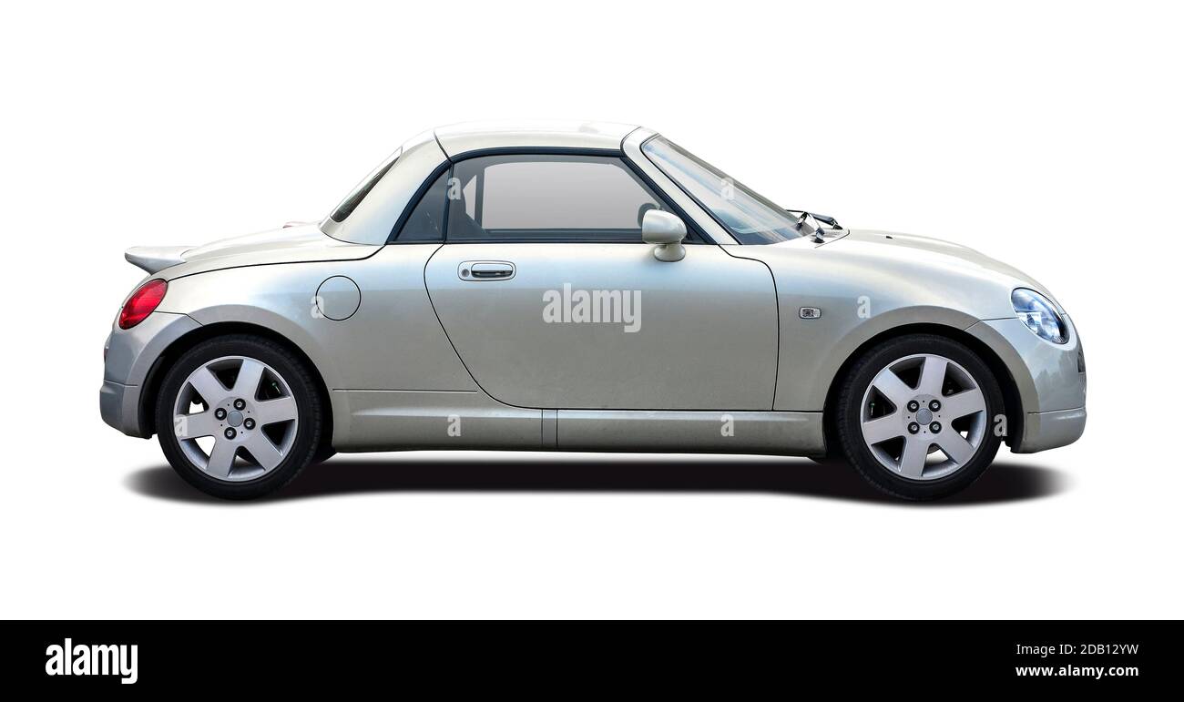 Sport cabrio car side view isolated on white background Stock Photo