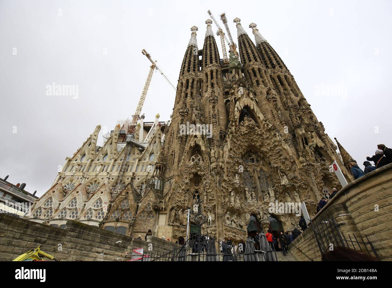 BARCELON, SPAIN - Feb 13, 2017: The Sagrada Familia - Holy Family - has ...