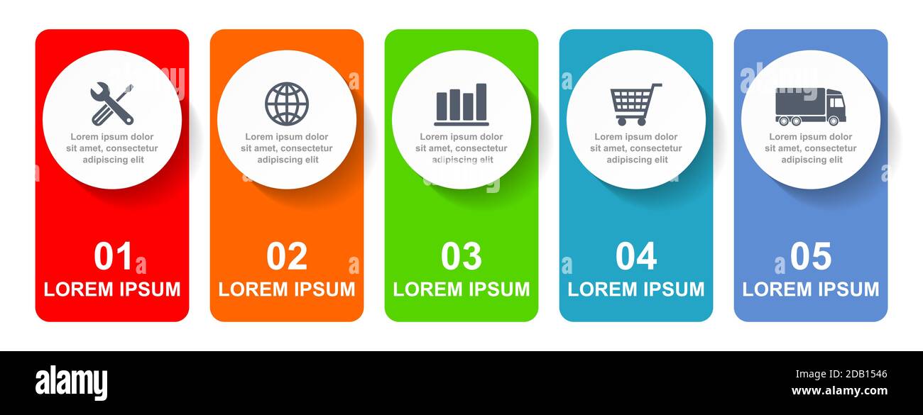 Business infographic vector template with 5 options Stock Vector Image ...