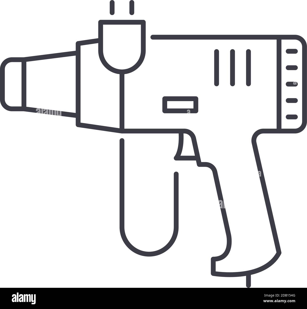 Portable blower icon, linear isolated illustration, thin line vector ...