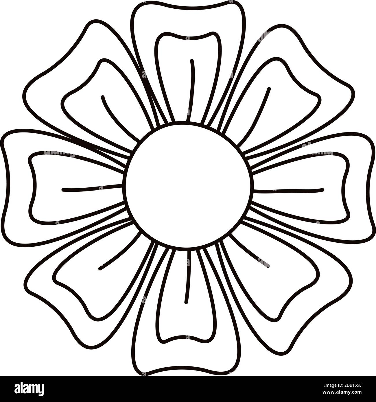 beautiful flower garden line style icon vector illustration design ...