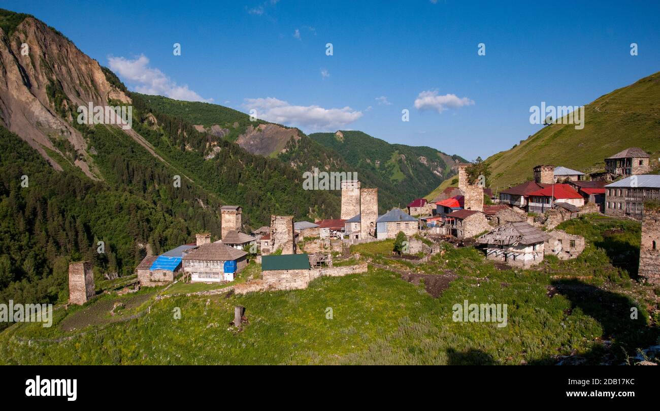 Village of Adishi in the region of Adishi was largely