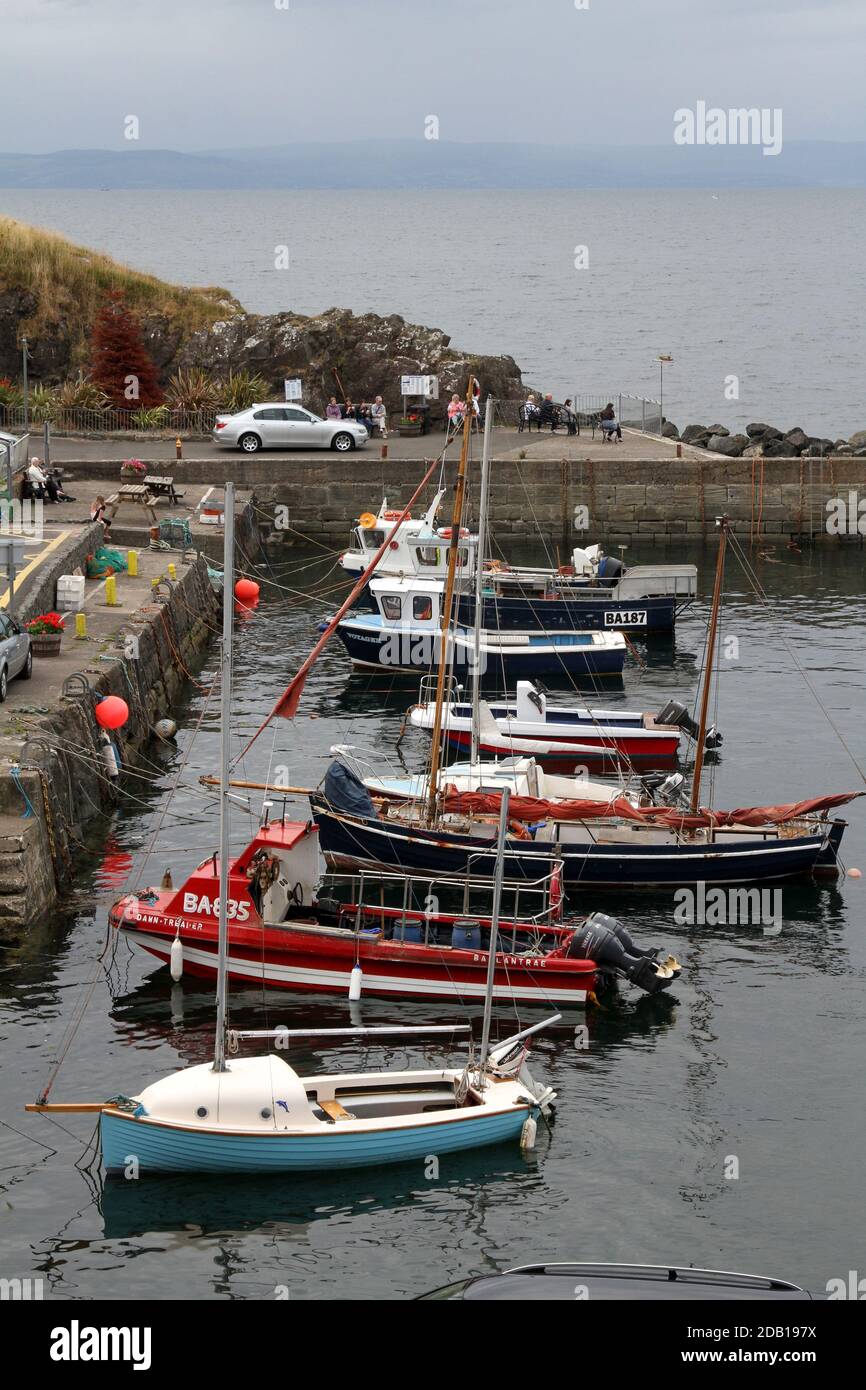 Dunure Village and harbour Gala Day, Ayrshire, Scotland, UK. Outlander is filmed in the village