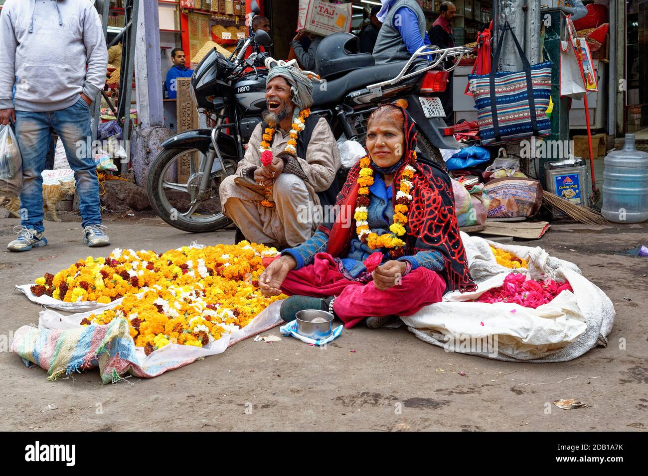 Chandni Chowk bazaar, one of the oldest market places in Old Delhi, India Stock Photo