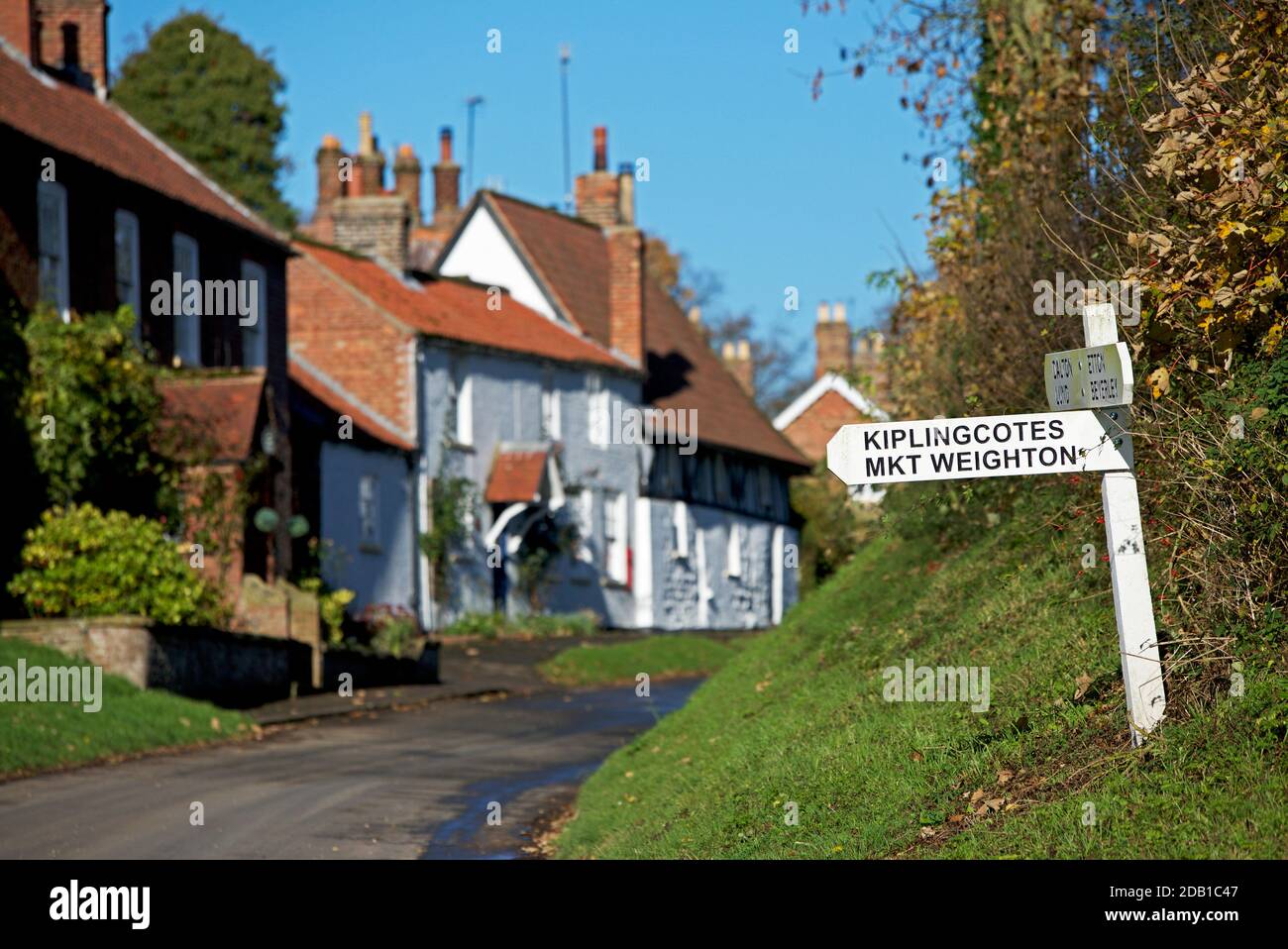 Houses in the village of South Dalton, East Yorkshire, England UK Stock