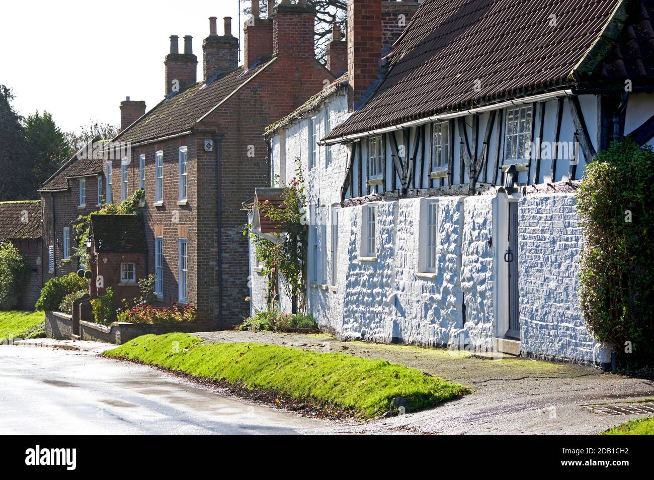 Houses in the village of South Dalton, East Yorkshire, England UK Stock