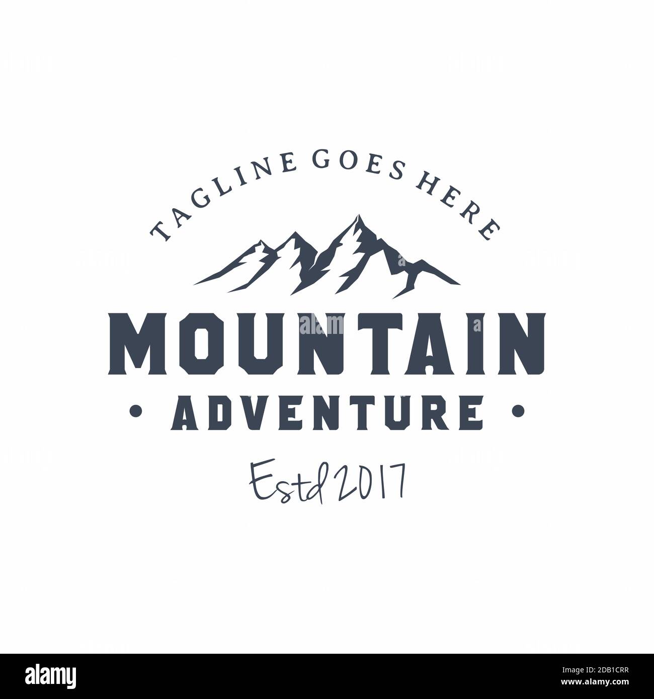 Mountain / adventure / travel vintage retro hipster logo design Stock ...