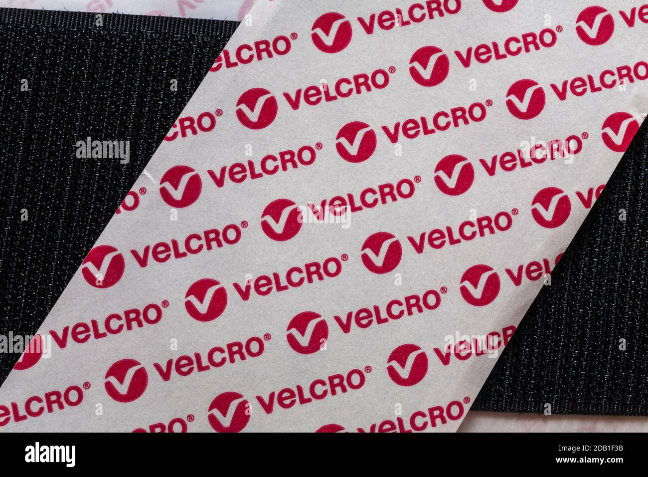 Velcro Stick On hook and loop self adhesive tape showing back with