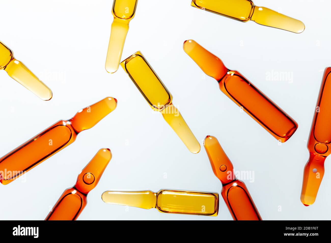 Medical background of ampule vials for injections Stock Photo - Alamy