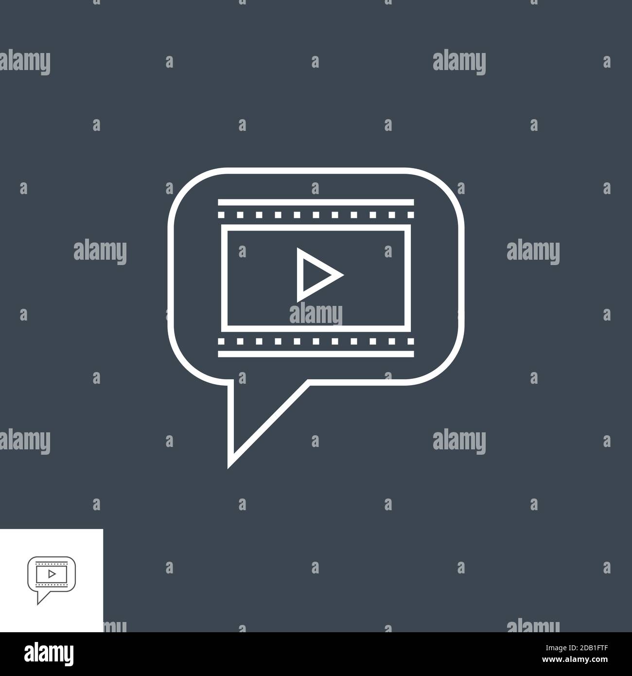 Video player line icon hi-res stock photography and images - Alamy