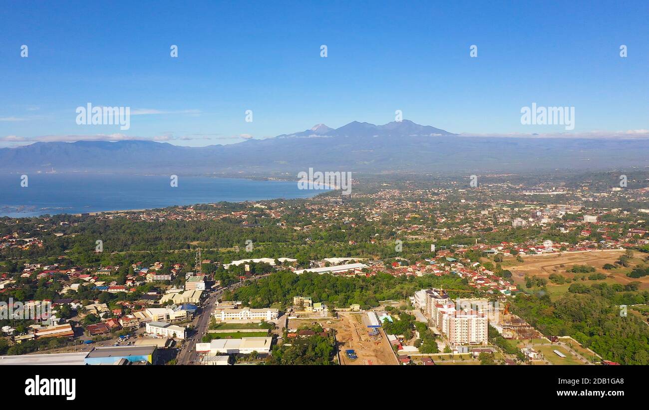 Residential area with dense development in Davao city. The thirdmost