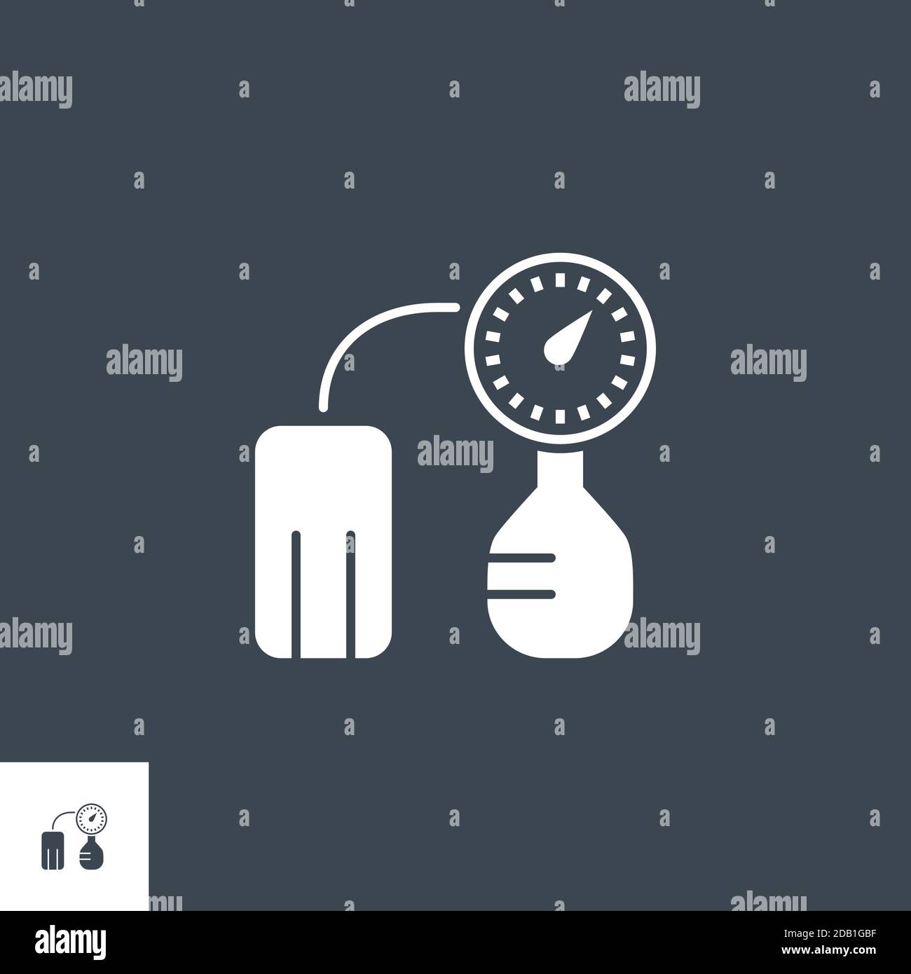 Tonometer related vector glyph icon. Stock Vector