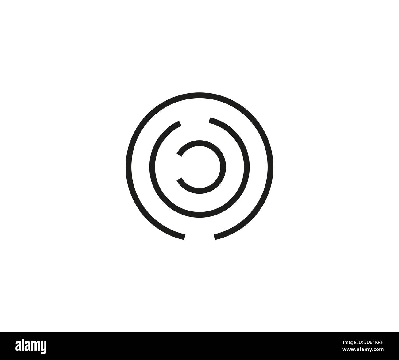 Labyrinth, maze, strategy icon. Vector illustration, flat. Stock Vector