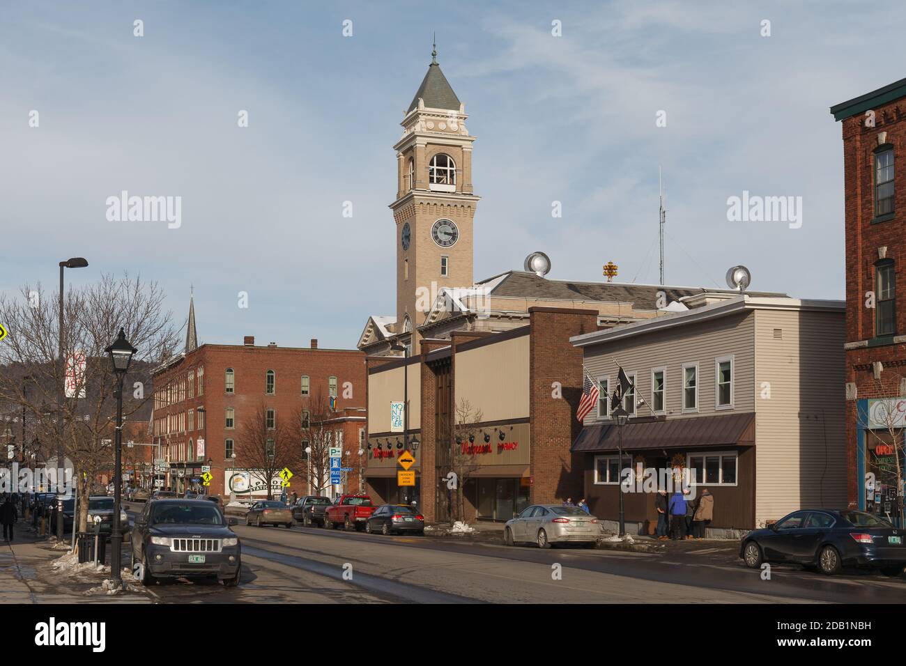 MONTPELIER, VERMONT, USA FEBRUARY, 20, 2020 City view of the capital