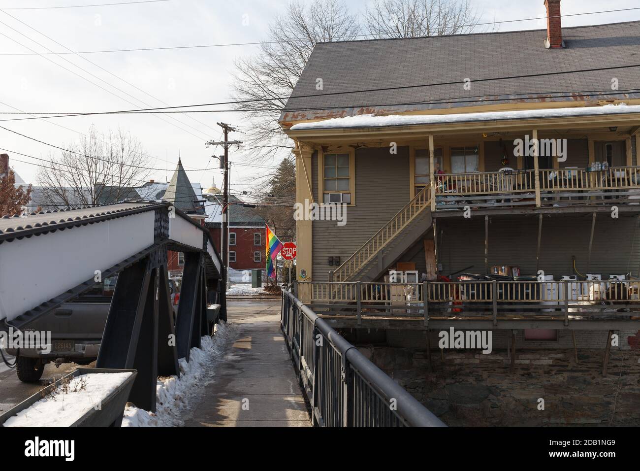 MONTPELIER, VERMONT, USA FEBRUARY, 20, 2020 City view of the capital