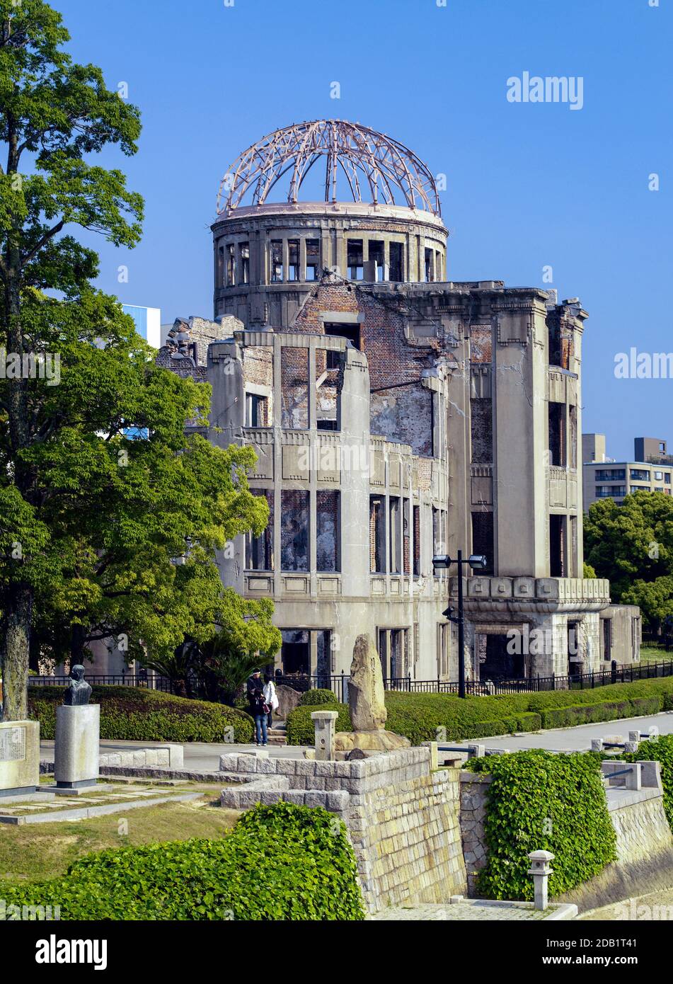 Hiroshima. Japan. 04.12.07. Preserved ruins of the A-Bome Dome in Hiroshima, Japan. One of only a few buildings at Ground Zero on August 6 1945 to sur Stock Photo