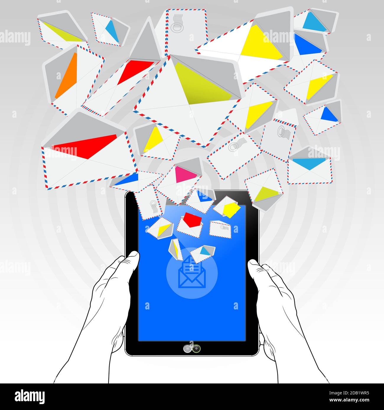 Inbox filing tray Stock Vector Images Alamy