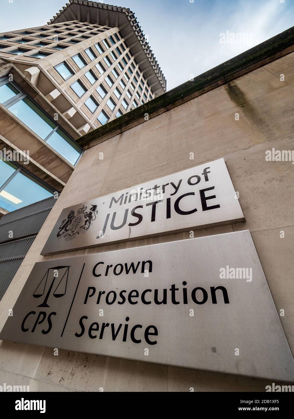 UK Ministry of Justice & Crown Prosecution Service - Offices of the Ministry of Justice & Crown Prosecution Service Offices, Petty France, London Stock Photo
