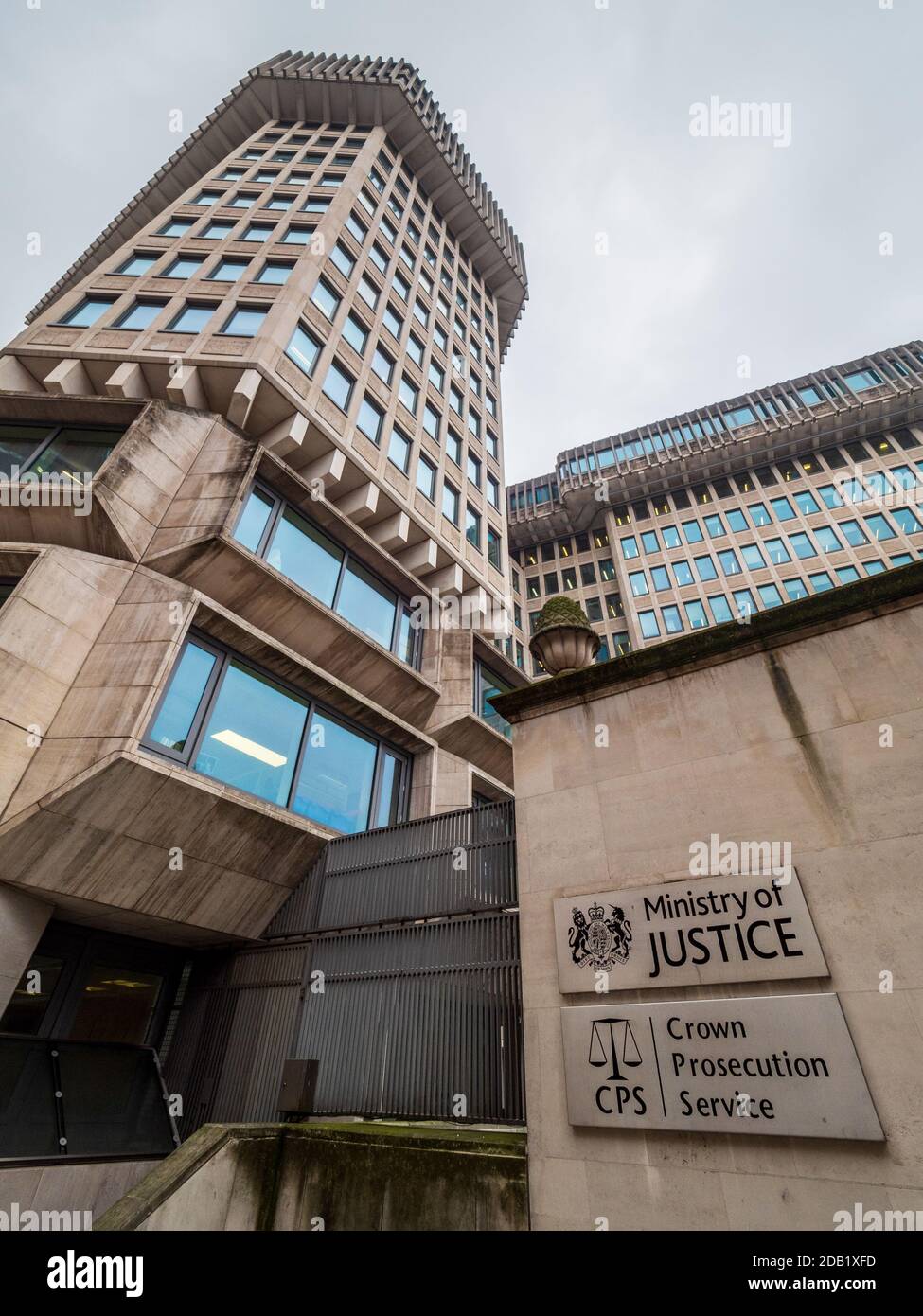 UK Ministry of Justice & Crown Prosecution Service - Offices of the Ministry of Justice & Crown Prosecution Service Offices, Petty France, London Stock Photo