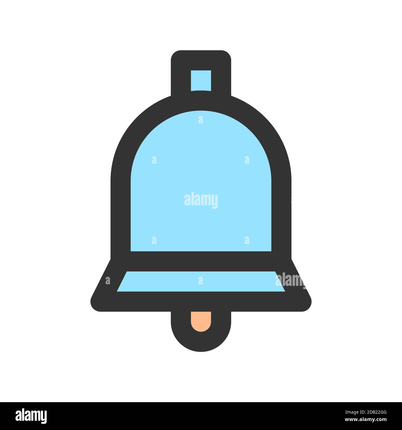 bell icon vector illustration for alarm and notifications symbol isolated. perfect for user interface elements Stock Vector