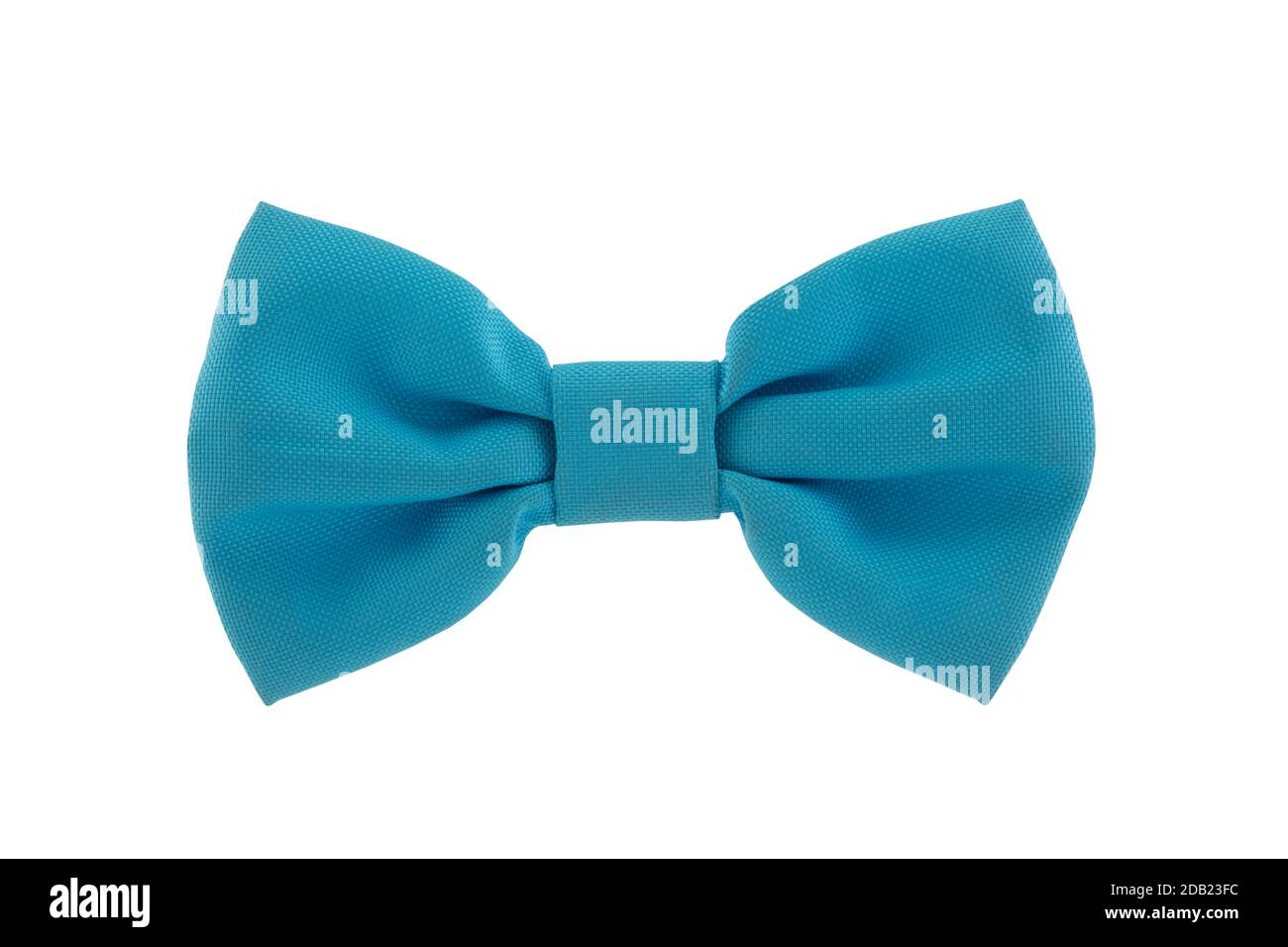 Blue bow tie isolated on white background with clipping path Stock Photo