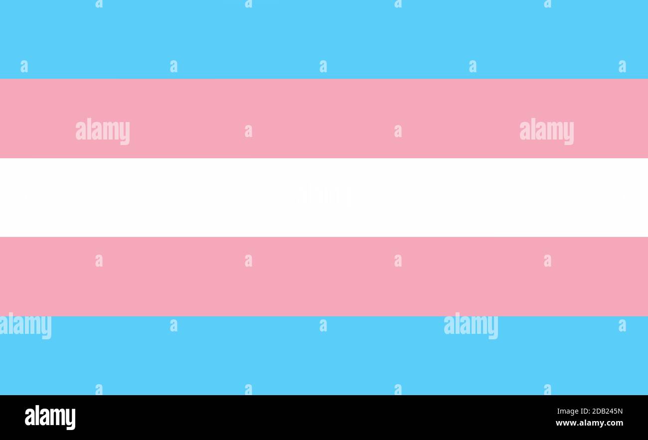 The transgender pride flag in pastel blue pink and white as a background Stock Photo