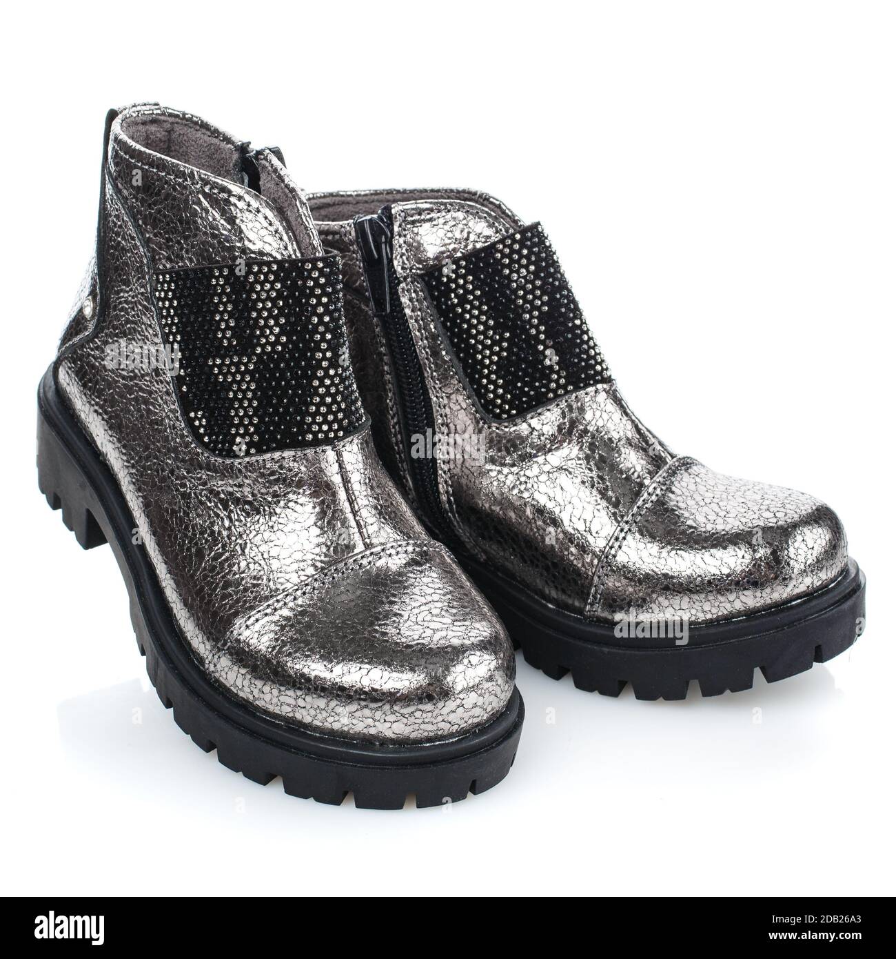 childrens silver boots
