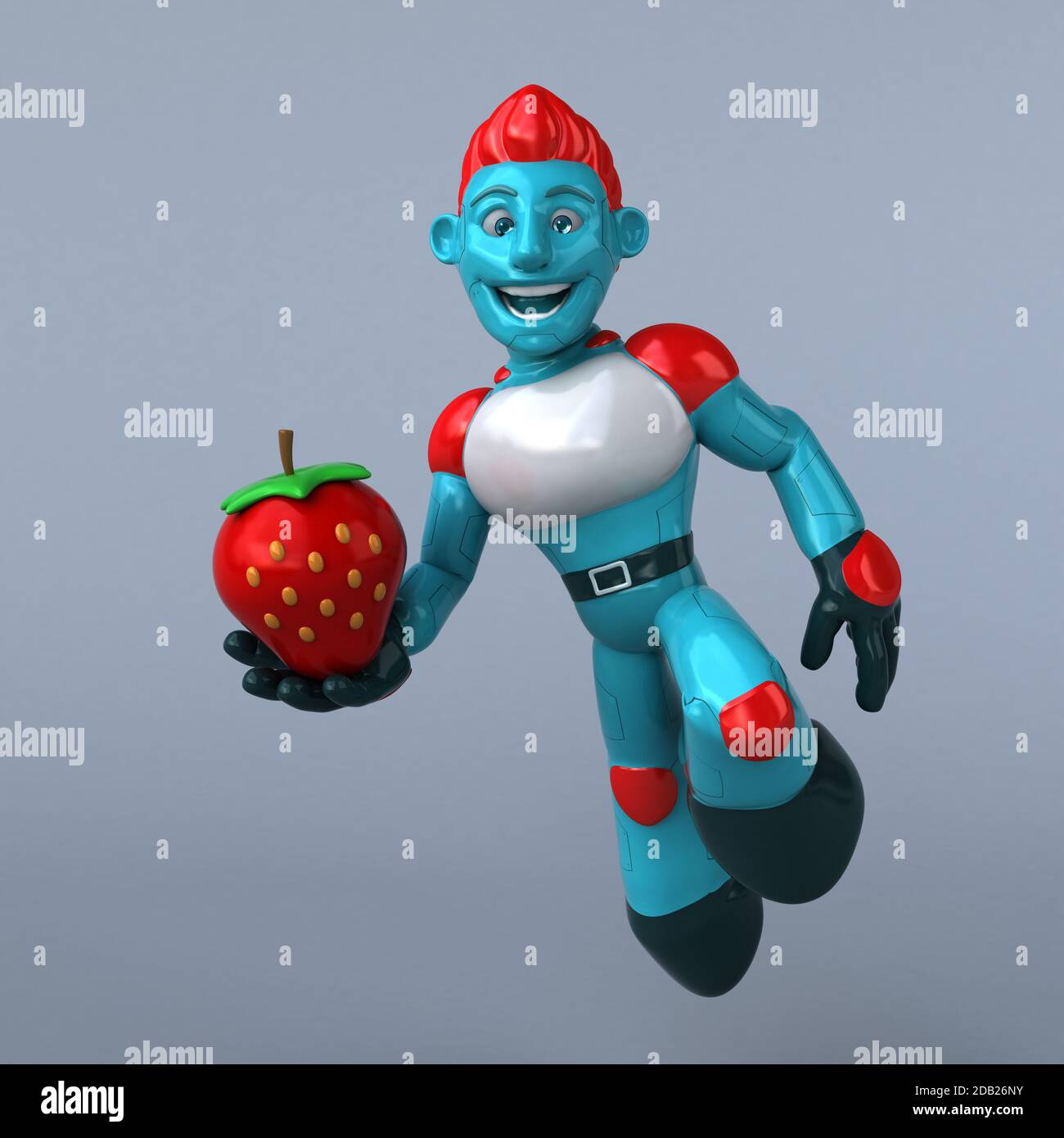 Red Robot - 3D Illustration Stock Photo - Alamy