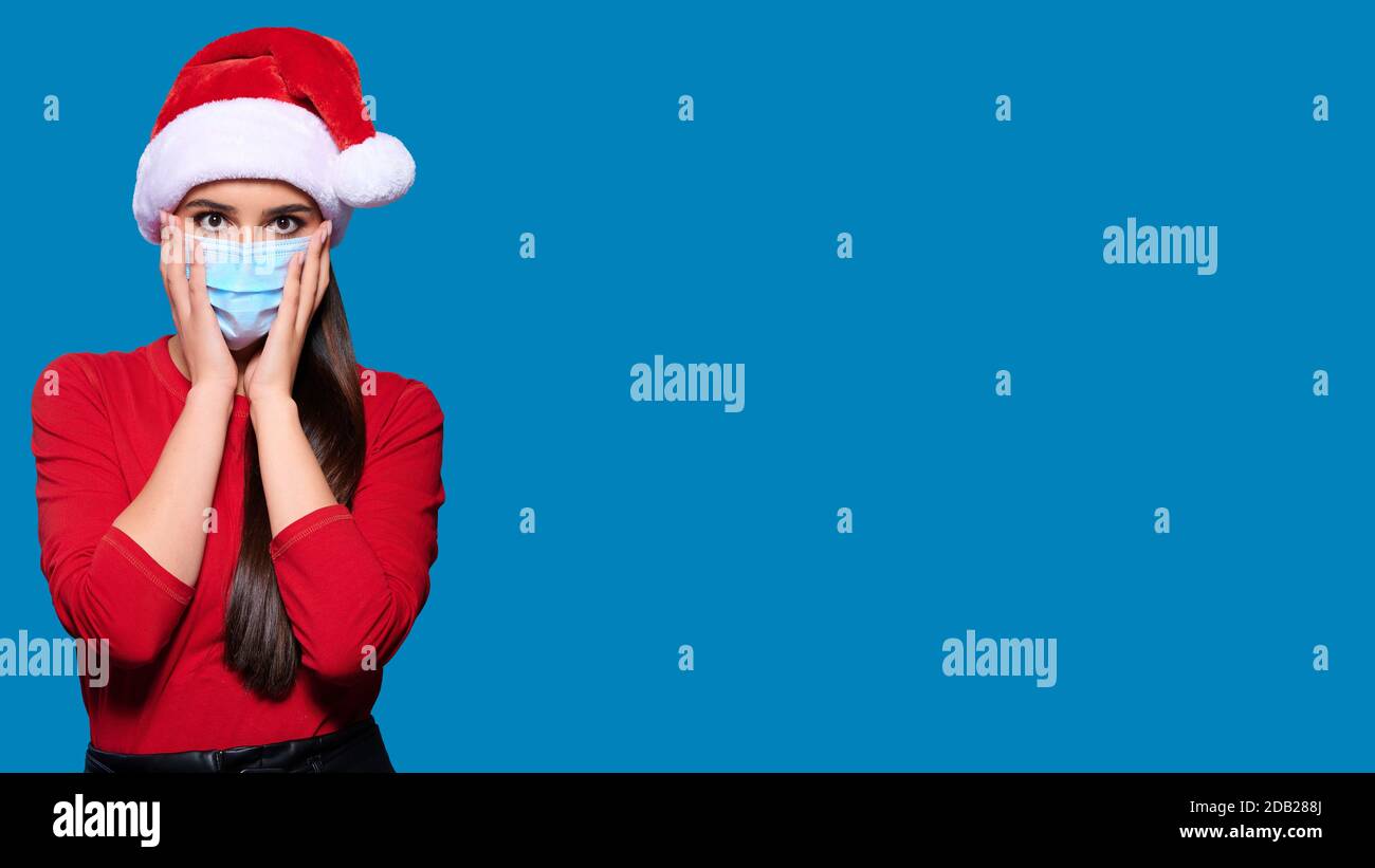 Excited woman wearing santa hi-res stock photography and images - Alamy