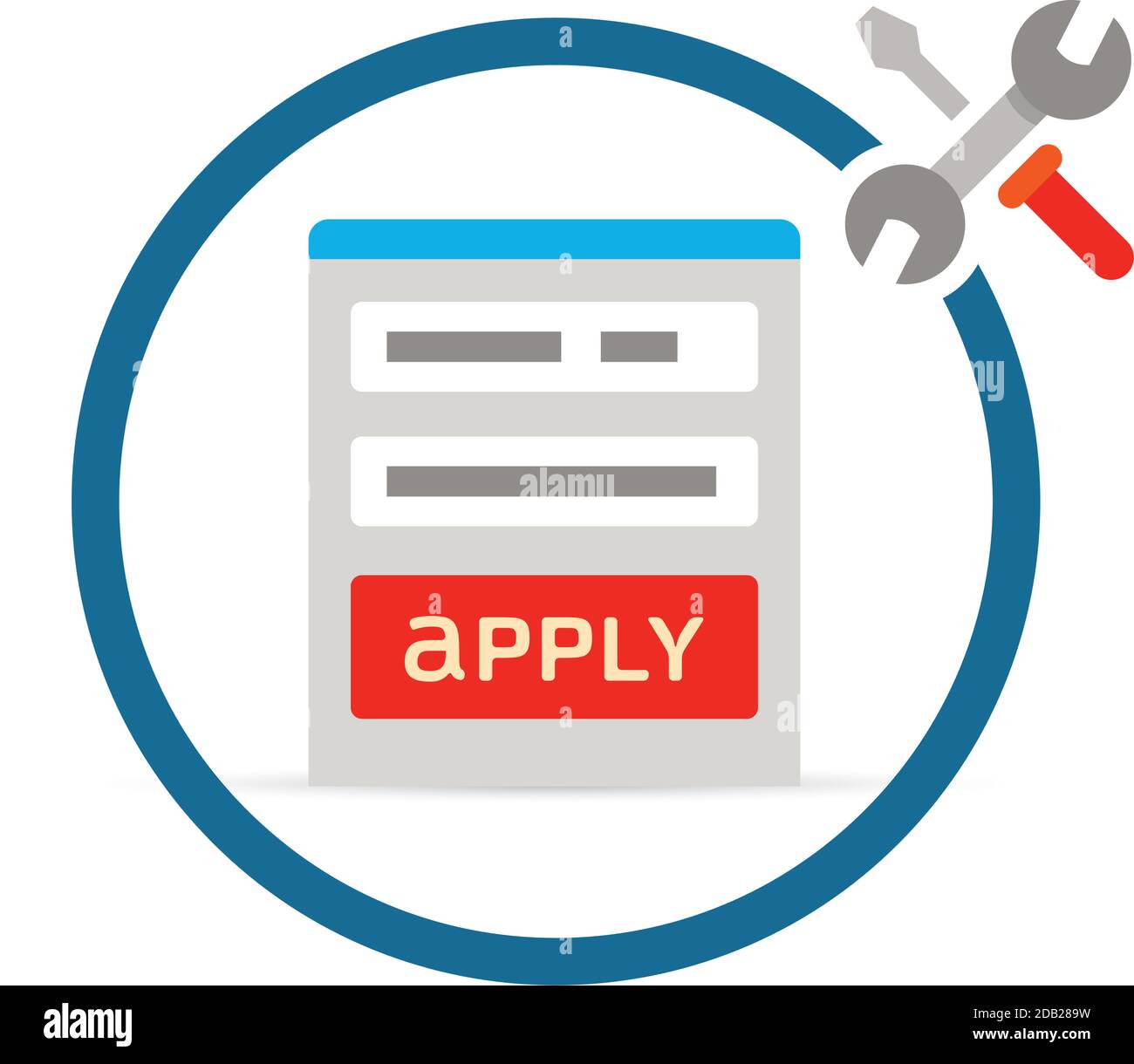 Apply for the installation of energy efficient equipment. Vector icon ...