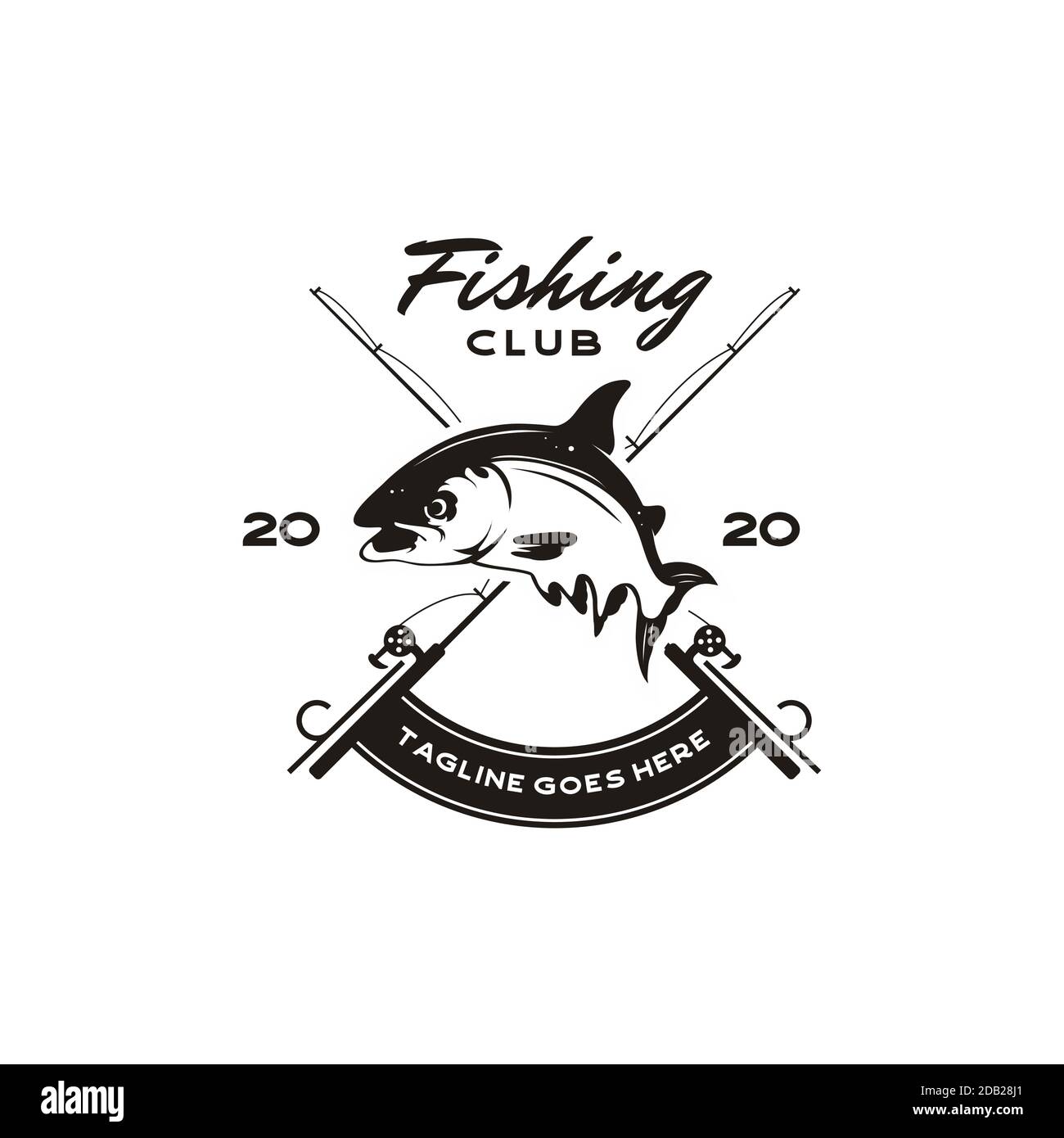 Vintage Angler Fishing Emblem Logo design vector Stock Vector Image & Art -  Alamy