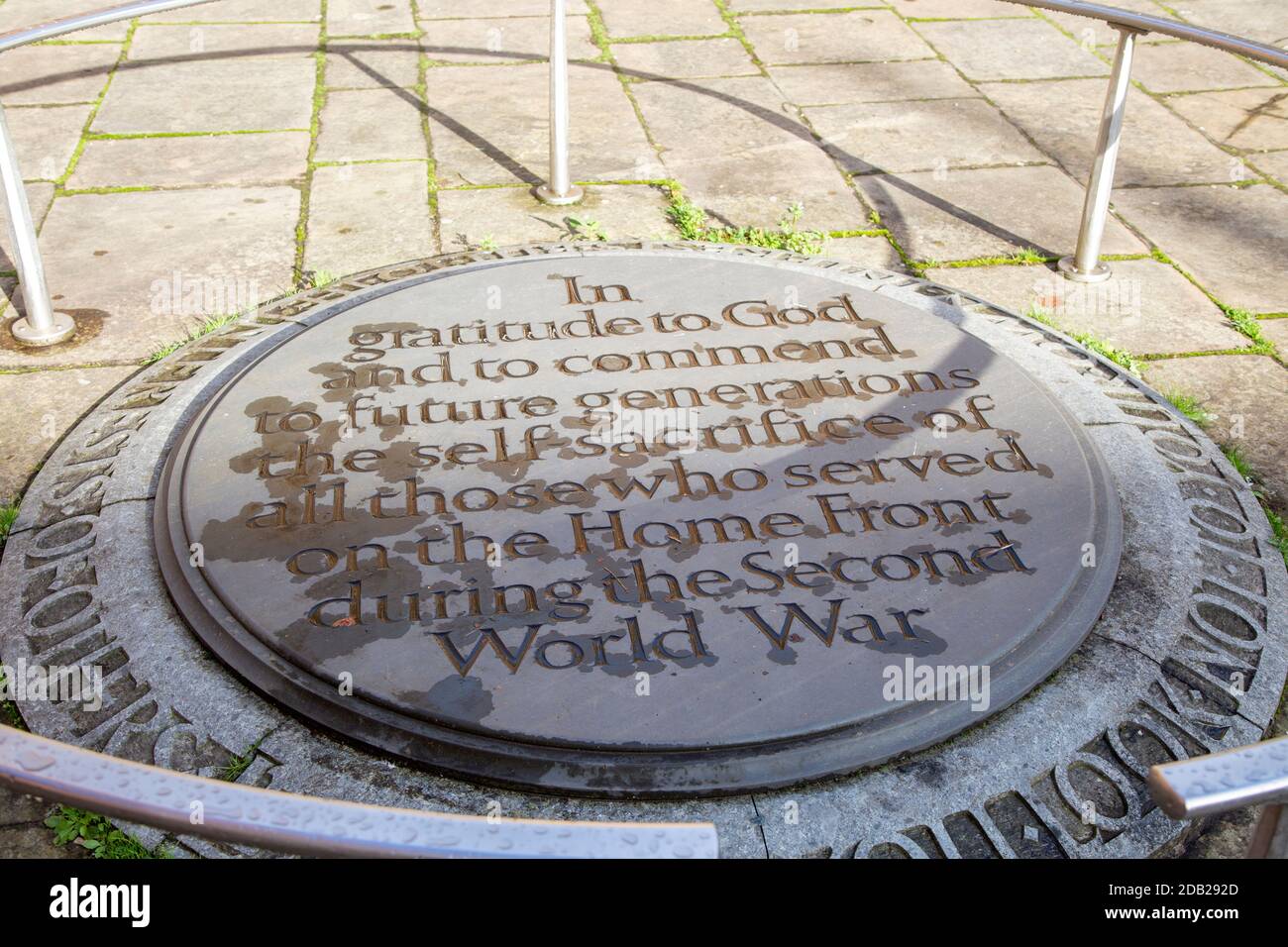 Memorial commemoration those who served on the Home front in Second World War, Coventry cathedral, England, UK Stock Photo