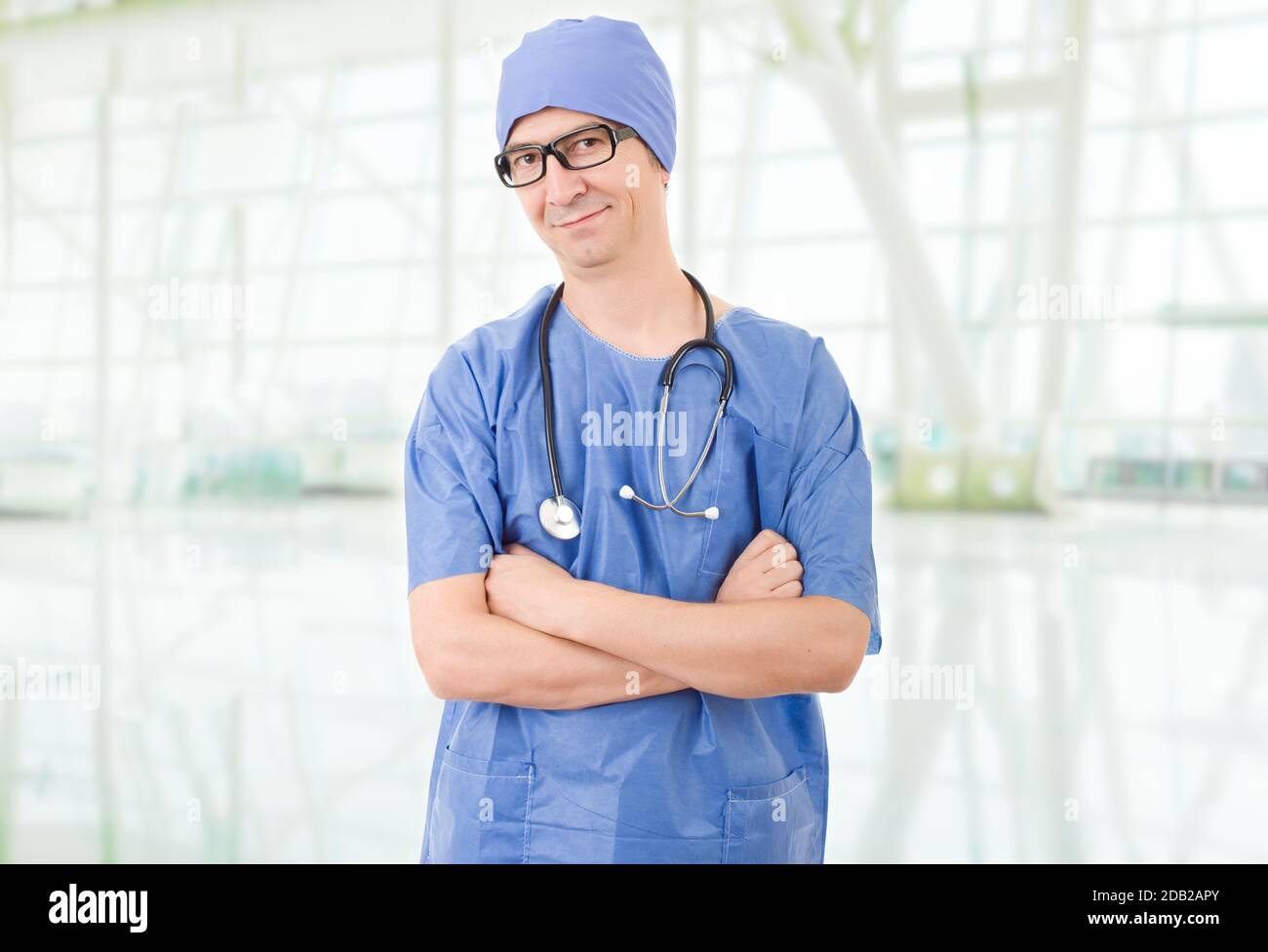 happy male doctor at the hospital Stock Photo - Alamy