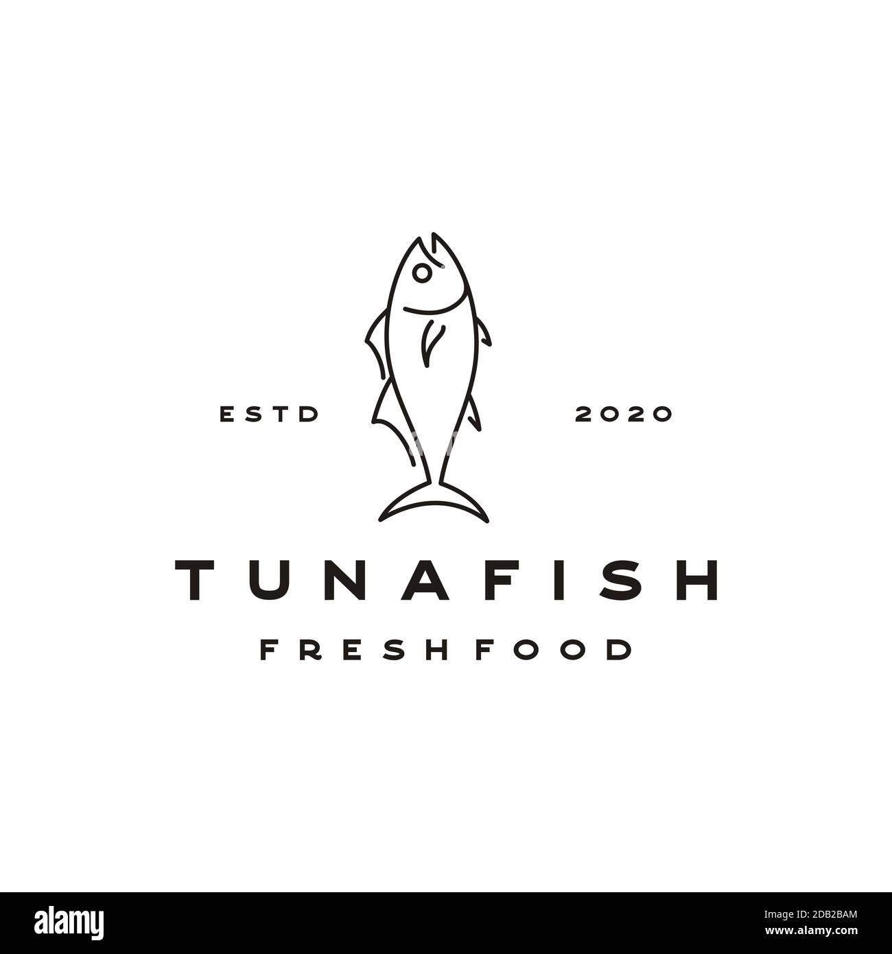 Line art tuna logo design vector Stock Vector Image & Art - Alamy