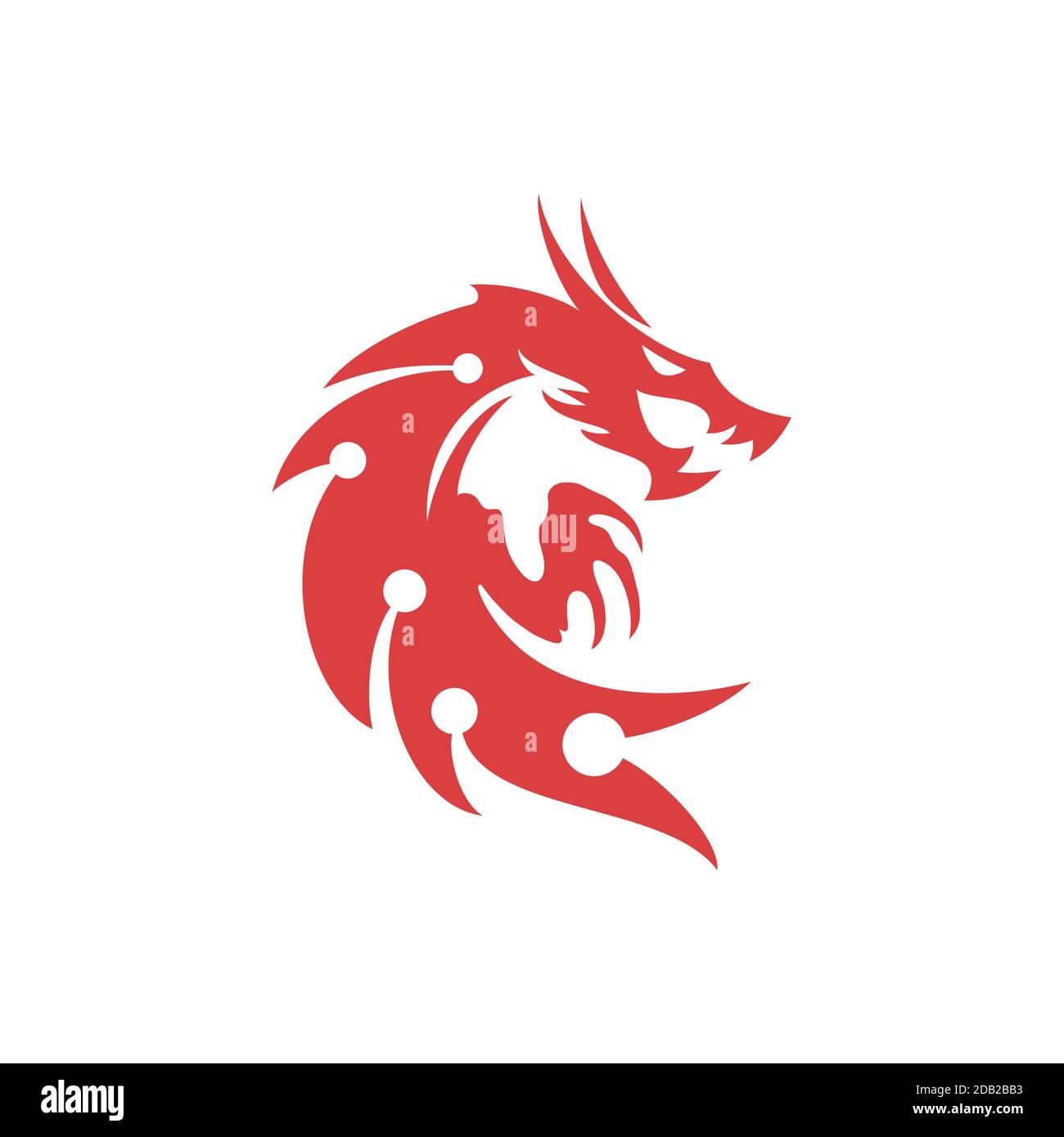 Dragon silhouette tattoo logo design vector illustration Stock Vector ...