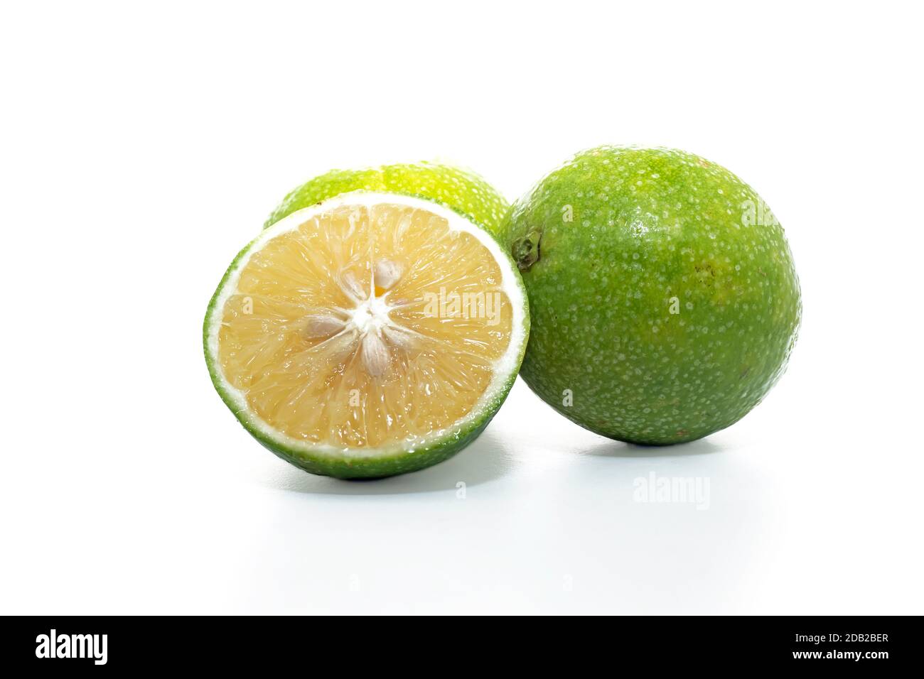 Fresh fruit Mausambi (sweet lime) isolated on white backgrounds Stock Photo