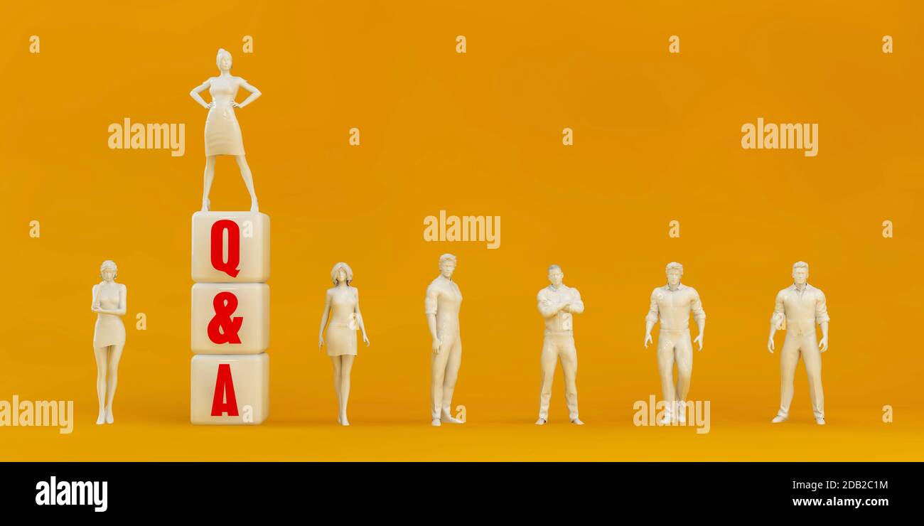 Q&A Questions and Answers Presentation Background in Orange and Red ...