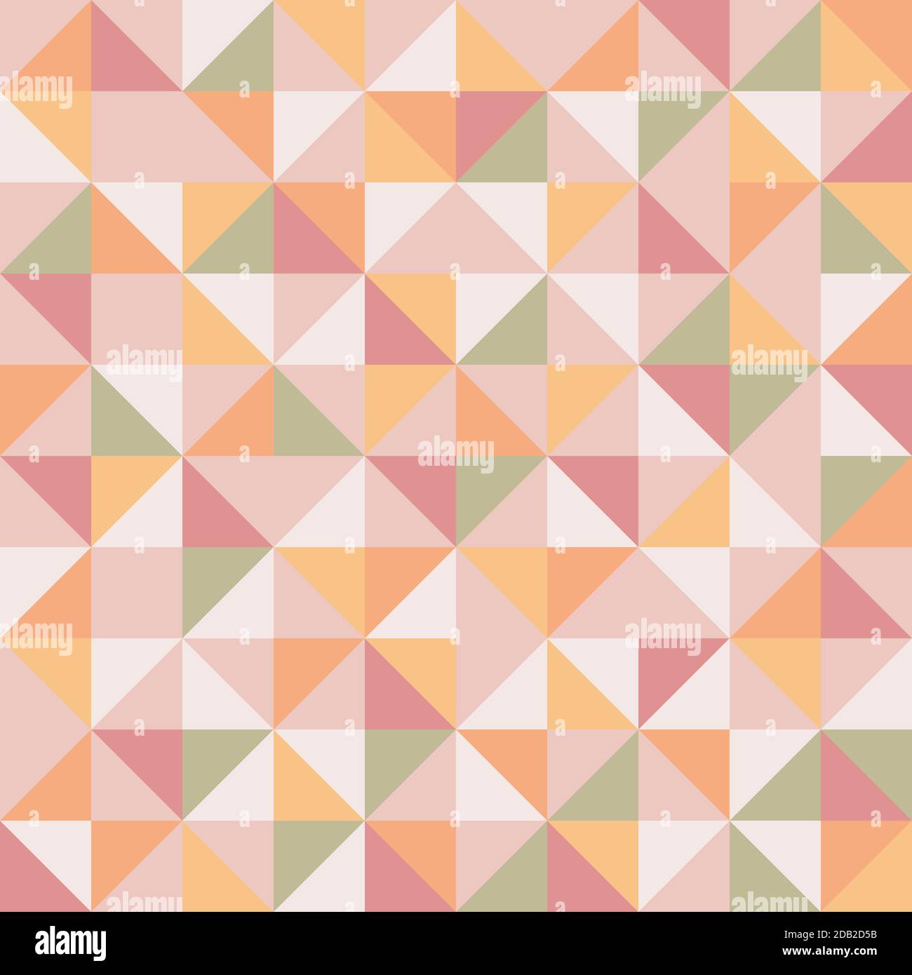 Seamless pink, orange, green triangle pattern. Vector background. Geometric abstract texture Stock Vector