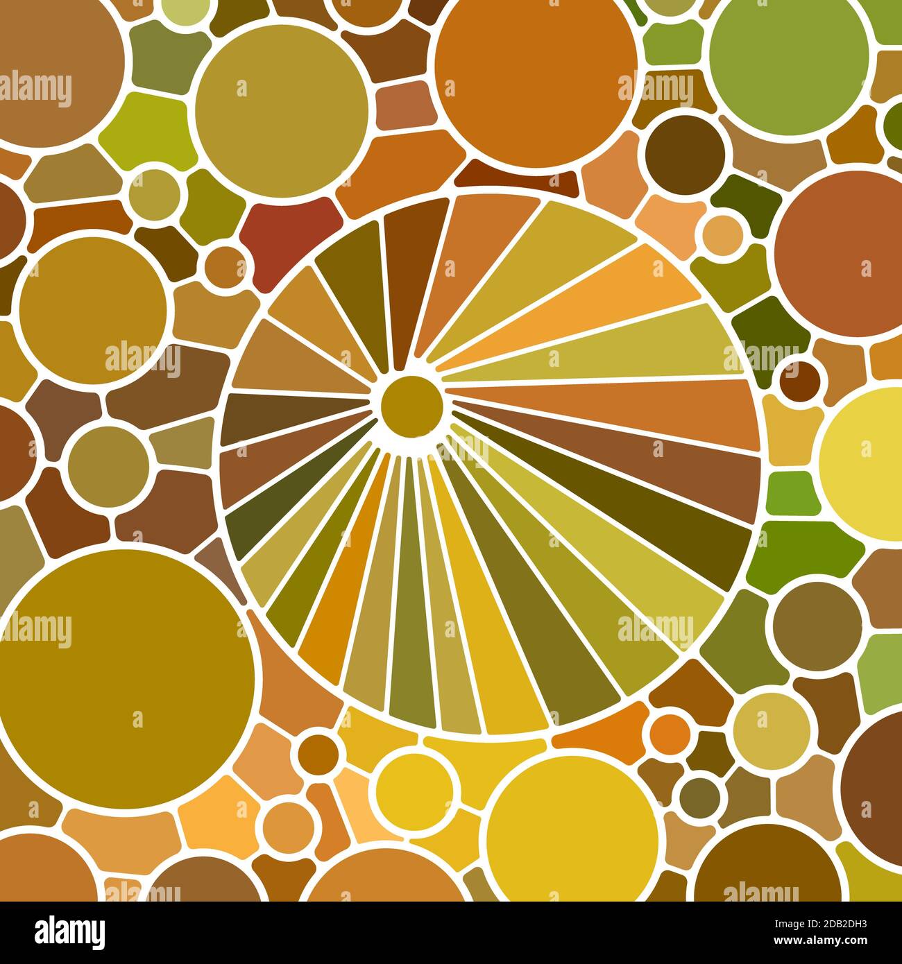 abstract stained-glass mosaic background - orange circles Stock Photo ...