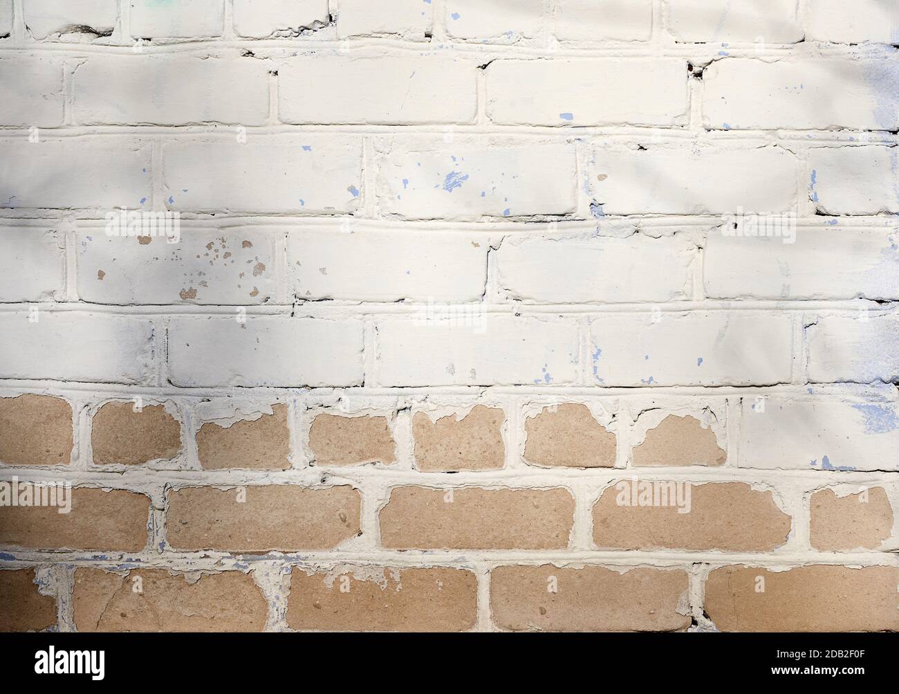 fragment of a white painted brick wall, full frame Stock Photo - Alamy
